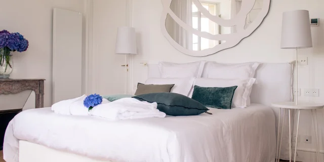 Chambre Double Mer Deluxe de l'Hôtel Château Les Garennes