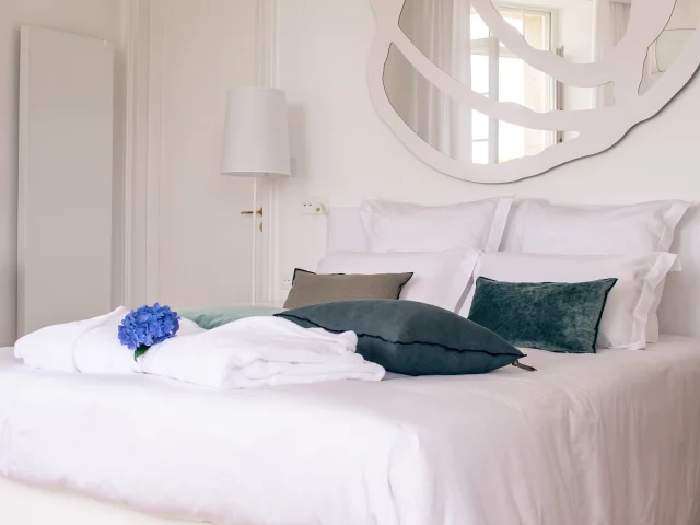 Chambre Double Mer Deluxe de l'Hôtel Château Les Garennes