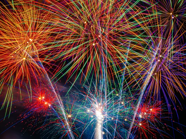 Feu d'artifice des Fééries de Noël