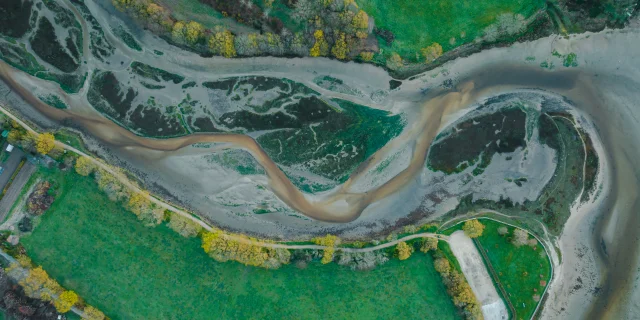 Aerial view of Anse du Petit Moulin
