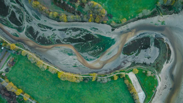 Vue aérienne de l'Anse du Petit Moulin