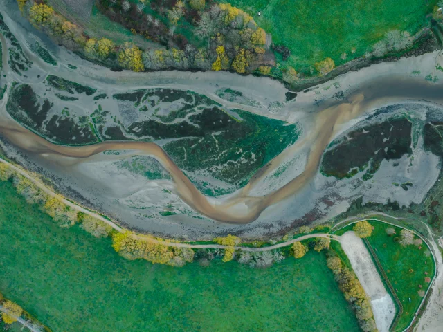 Aerial view of Anse du Petit Moulin