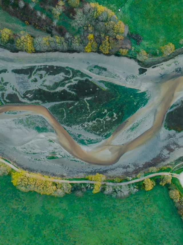 Vue aérienne de l'Anse du Petit Moulin
