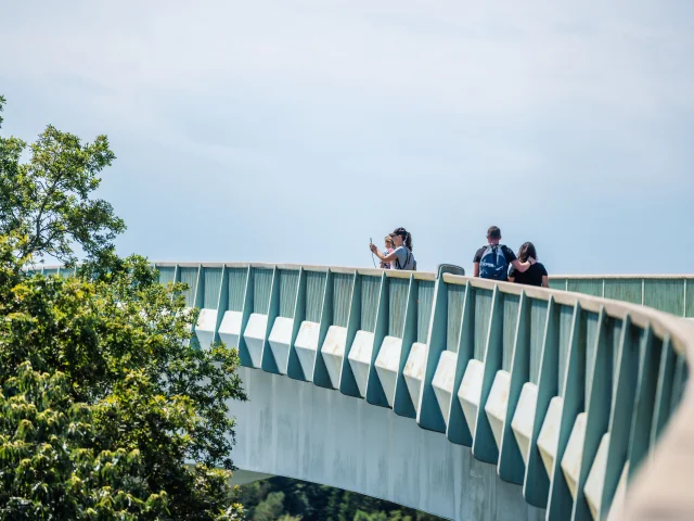 Strollers on the Cornouaille Bridge