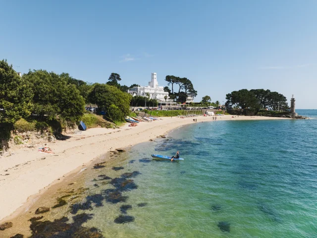 Kayaker near Plage du Coq