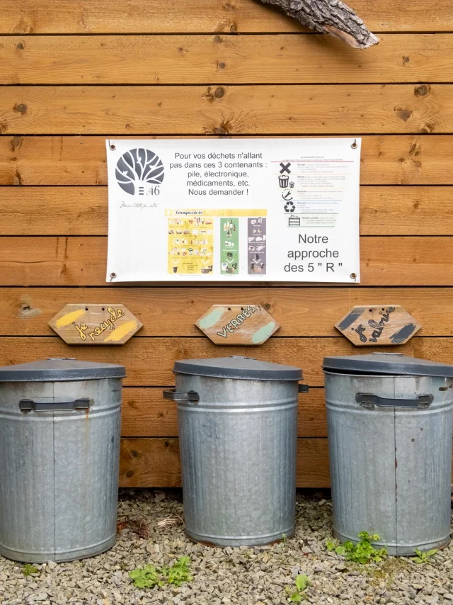 Waste sorting at Le 46 Guest House