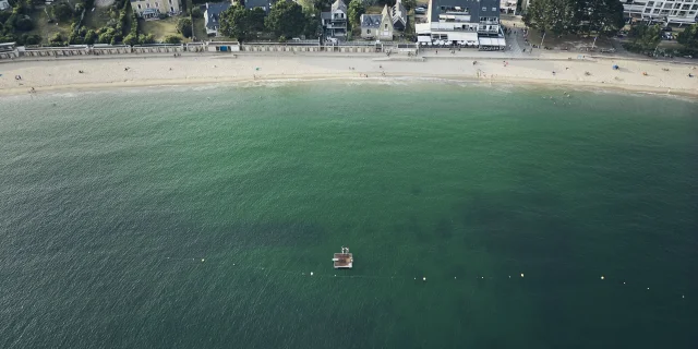 Vue aérienne de la Plage du Trez