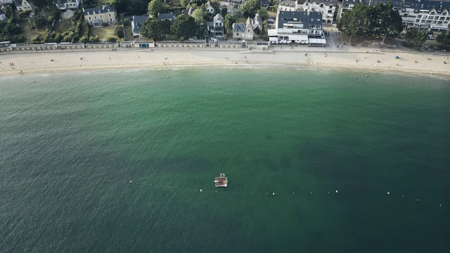 Vue aérienne de la Plage du Trez