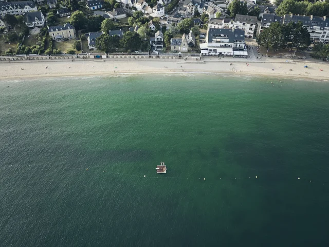 Vue aérienne de la Plage du Trez