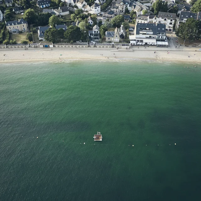 Aerial view of Plage du Trez
