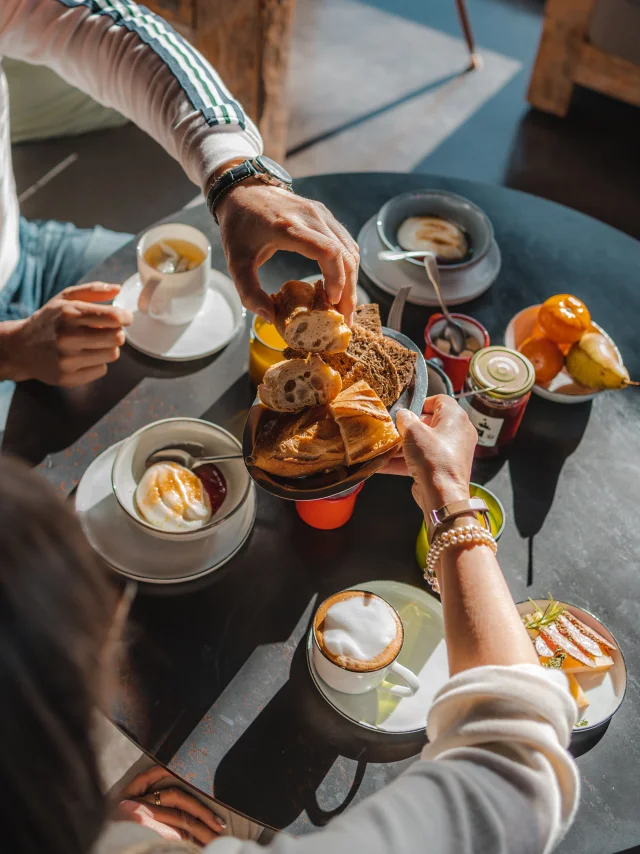 Een koppel ontbijt in de Bateau Libre
