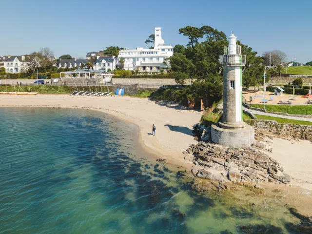 Aerial view of Plage du Coq