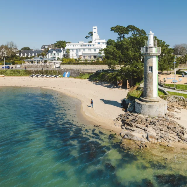 Aerial view of Plage du Coq
