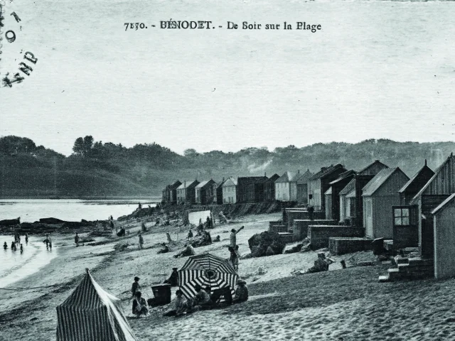 Het Trez-strand in Bénodet aan het begin van de 20e eeuw