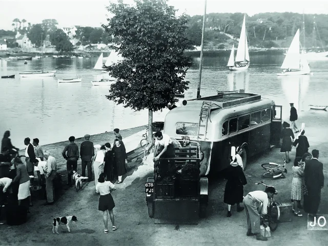 De haven van Bénodet aan het begin van de 20e eeuw
