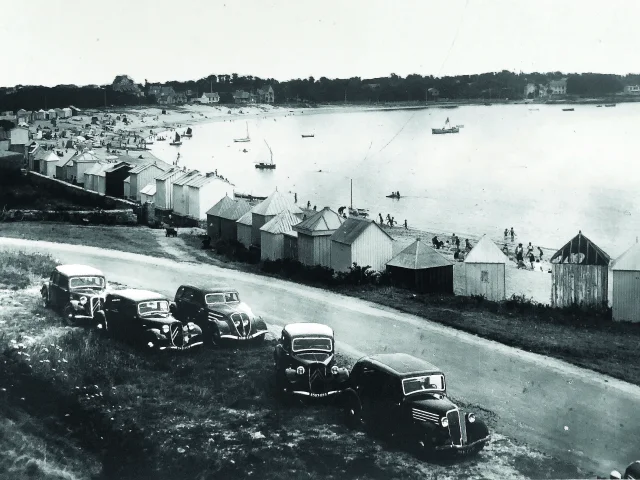 Het Trez-strand in Bénodet aan het begin van de 20e eeuw