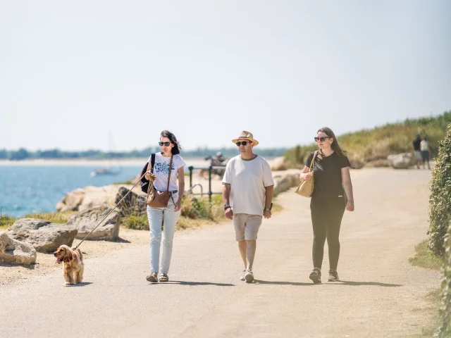 Hundespaziergang auf der Pointe de Groasguen