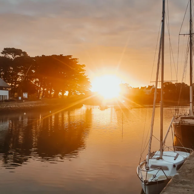 Lever de soleil sur la Rivière de Pont-l'Abbé