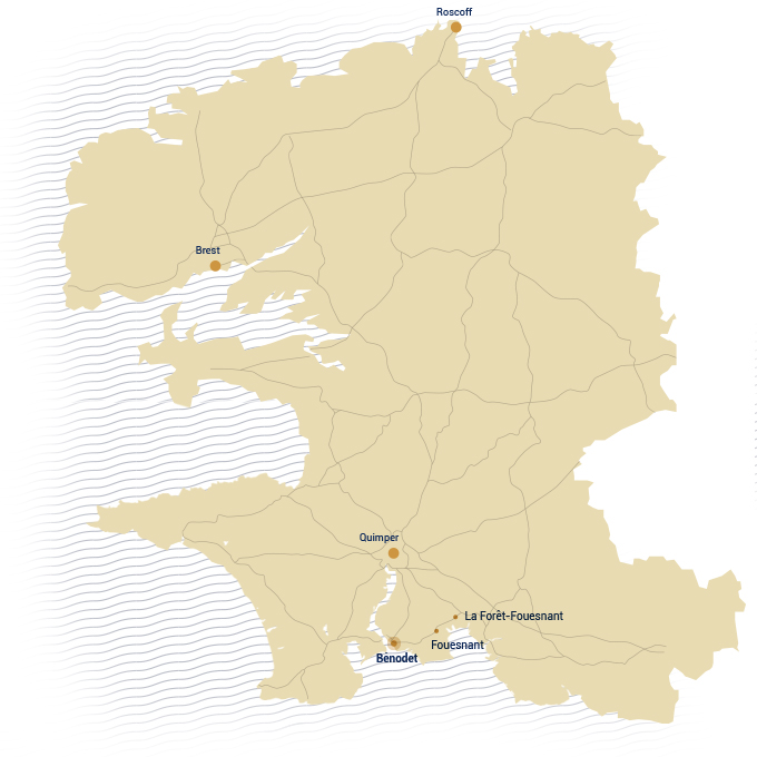 Kaart van Finistère