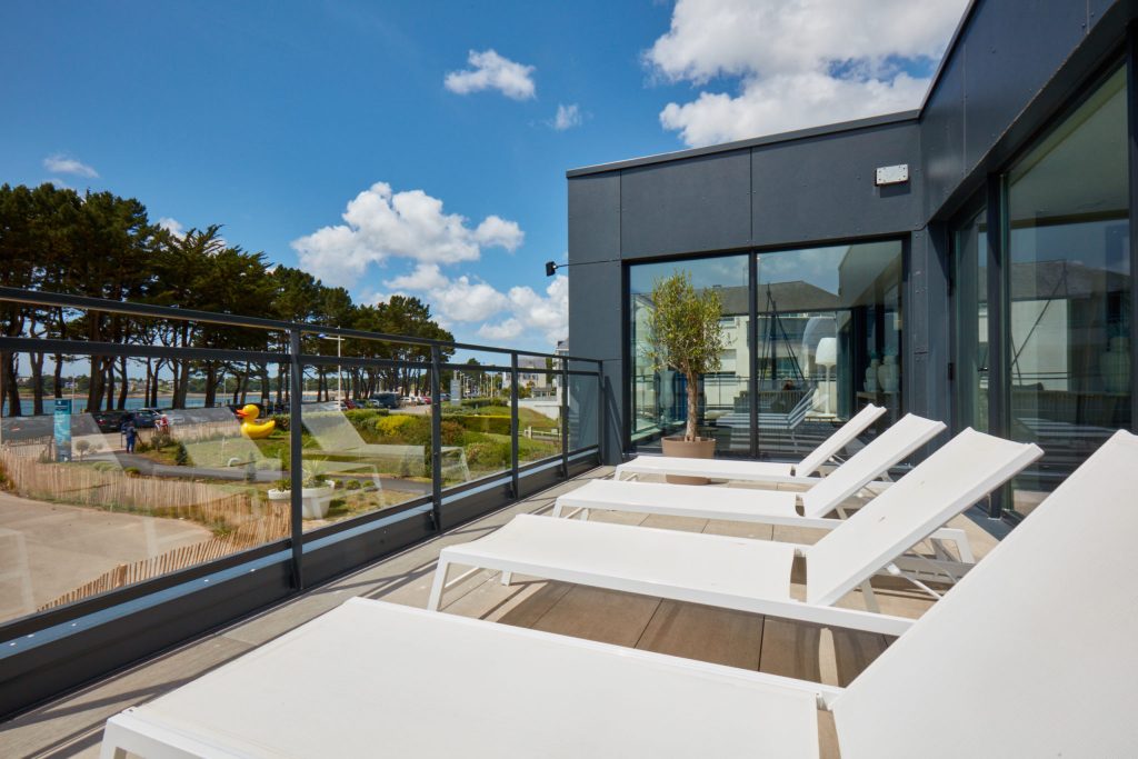 Le solarium de la thalasso de Bénodet