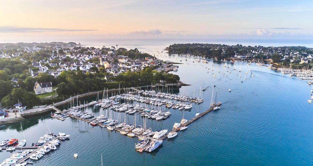 Aerial view of the marina