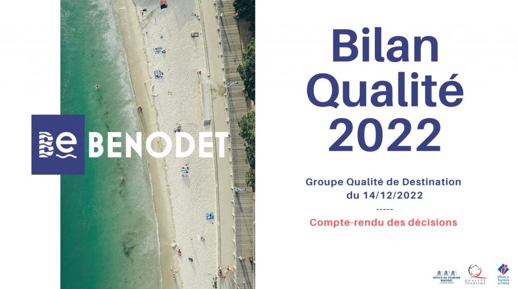 Bilan Qualité Tourisme - Office de Tourisme de Bénodet