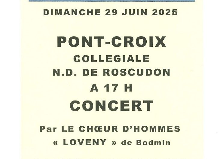 Concert Pont-Croix par le coeur d’hommes « loveny »
