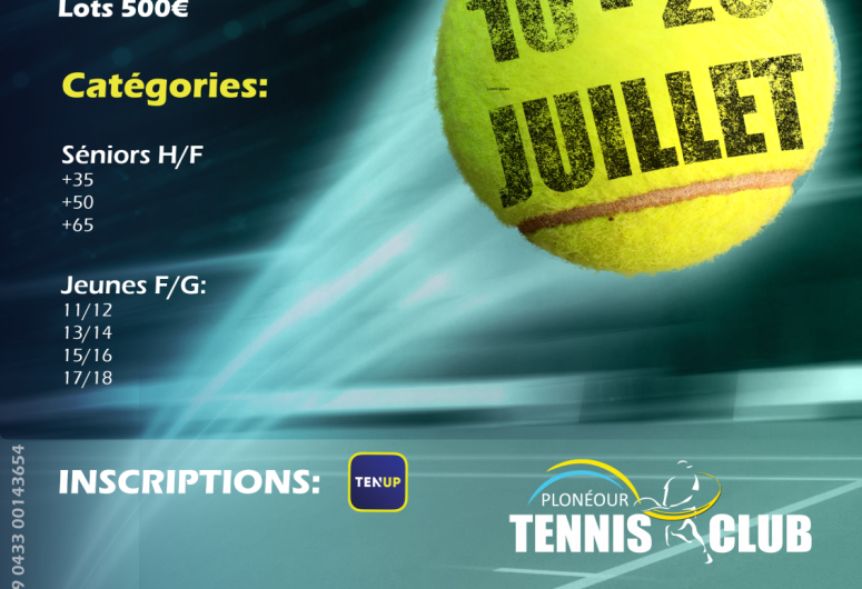 Tournoi de tennis – ploneour-Lanvern – Pays bigouden