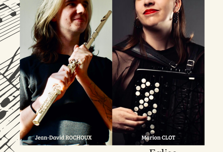 Concert Musique classique Flûte traversière et accordéon. 20/08 Penhors 21/08 plouhinec 20H30