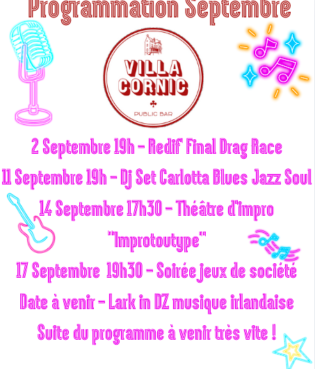 Villa Cornic Prog 1 au 14 Sept