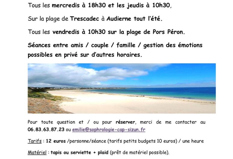 Vague de détente, relaxation et sophrologie sur la plage