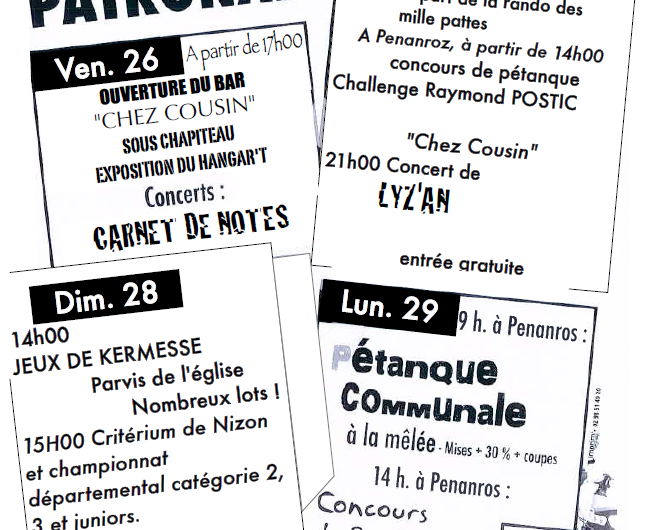 fête patronale de nizon