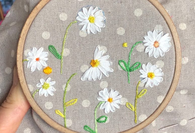 paquerette ruban de soie